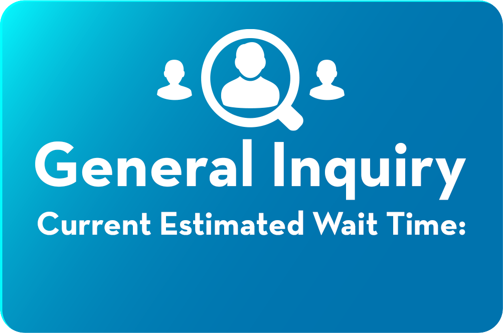 General Inquiry Estimated Wait Time is